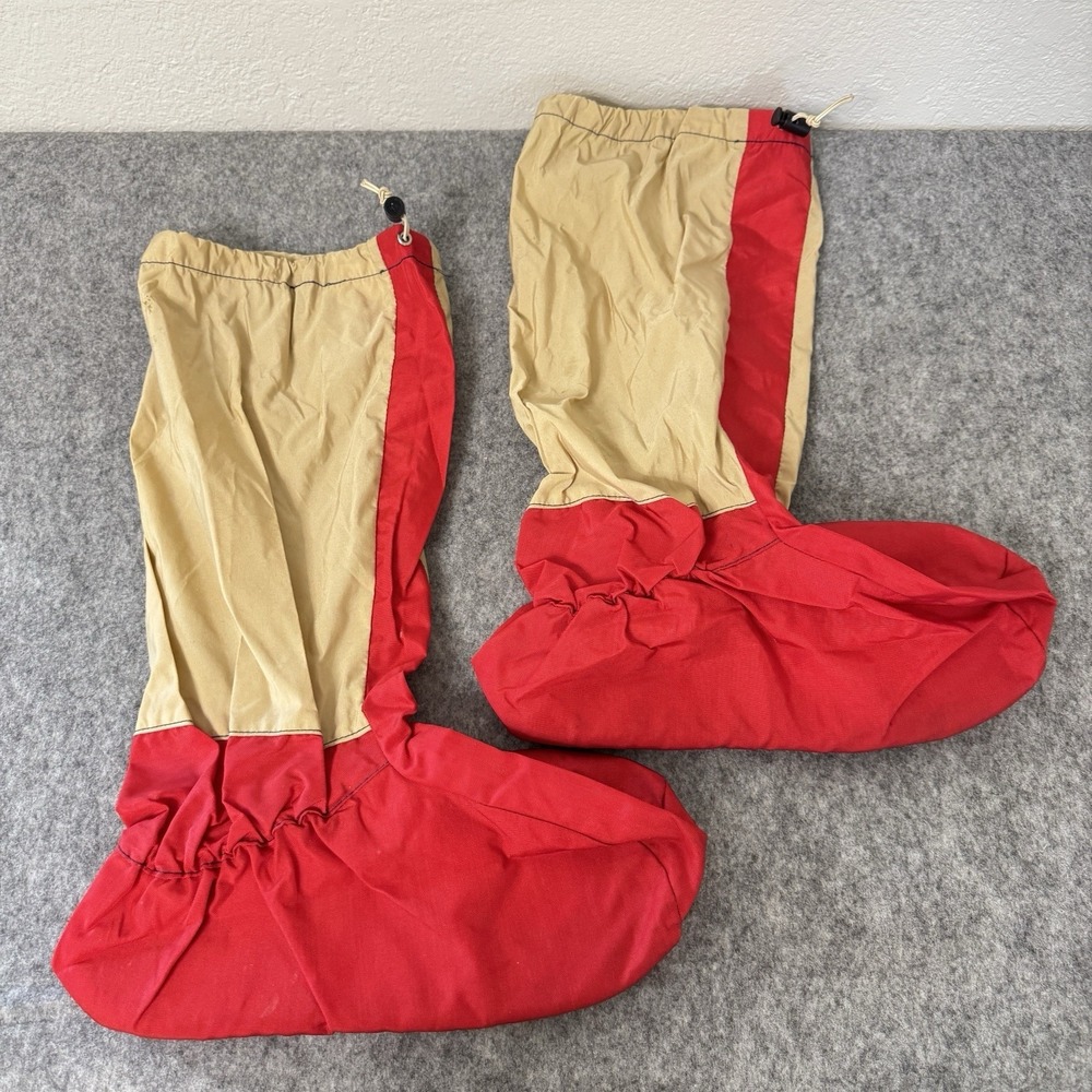 Vintage The North Face Brown Tag‎ Nylon Overboot Bootie Covers Shells Large Camp